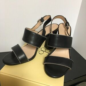 Coach Black Stud-Trim Block Heel Sandals - Women